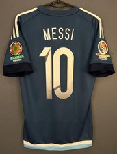 MENS LEO MESSI ARGENTINA NATIONAL 2015/2016 SOCCER FOOTBALL SHIRT JERSEY SIZE XS