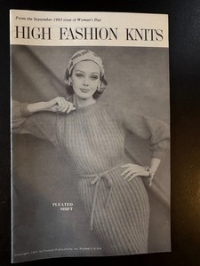 Booklet: High Fashion Knits - From the September 1963 issue of Woman's Day