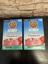 Donut Shop Iced Refreshers Keurig Strawberry Açaí K Cup 10 Ct X 2 = 20