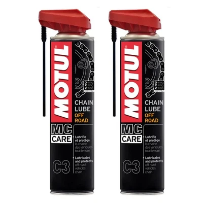 MOTUL MC CARE C3 CHAIN LUBE OFF ROAD 2x400 ml Offroad Motorrad Kettenspray - Bild 1 von 4
