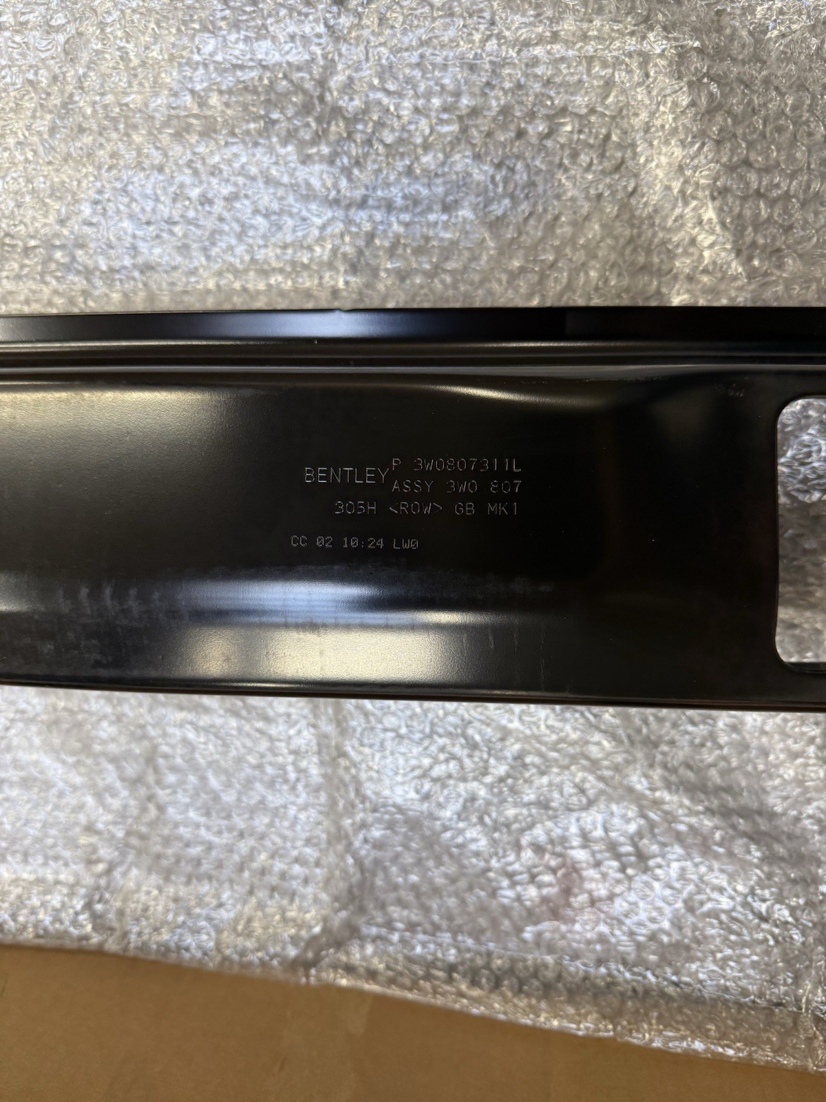 07-09 OEM NEW Bentley Continental Flying Spur Rear Bumper Impact Beam 3W0807305H