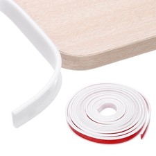 U-Shape Edge Banding, 25/32" x 26ft Self-Adhesive TPE Edge Protector, White