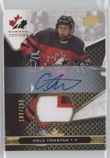 2018 Upper Deck Team Canada Juniors Premium Swatch 183/199 Cole Fonstad Auto 1zm