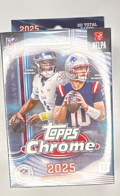   Topps 2025 Topps Chrome NFL Football Trading Cards Sealed Pack 20 Cards  
