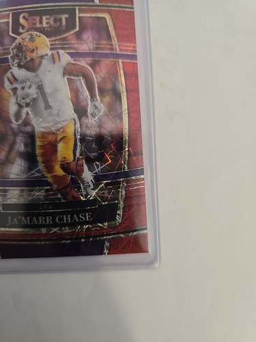2022 Panini Select Draft Picks - Concourse Ja'Marr Chase #82 Red Lazer Prizm - Picture 5 of 6
