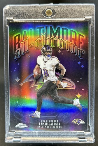 2025 Topps Chrome Lamar Jackson Refractor (RAW)