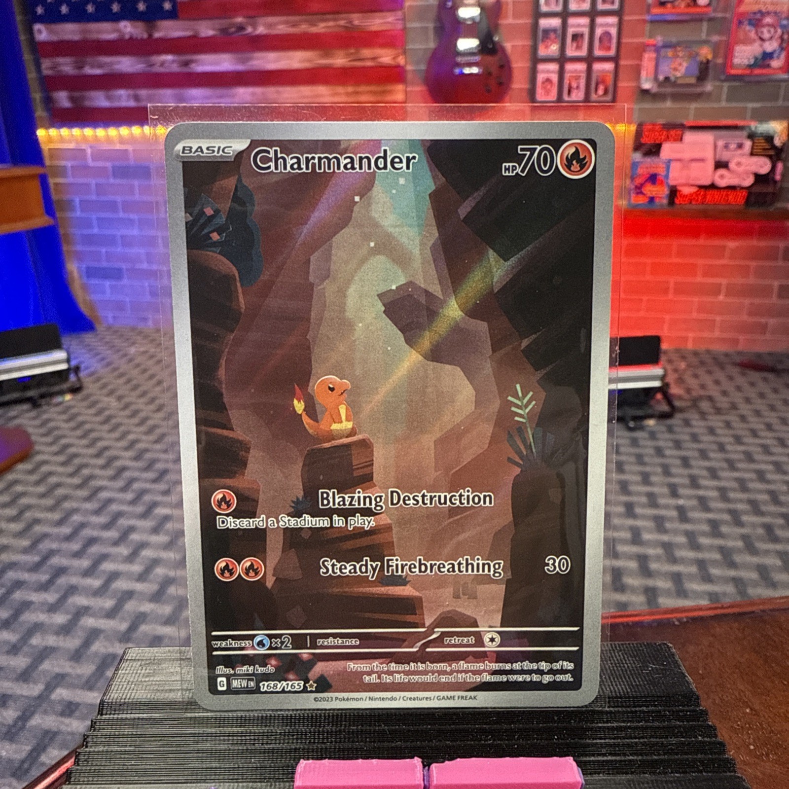 Charmander 168/165 NM - Pokemon TCG Card Scarlet & Violet 151 Illustration Rare 