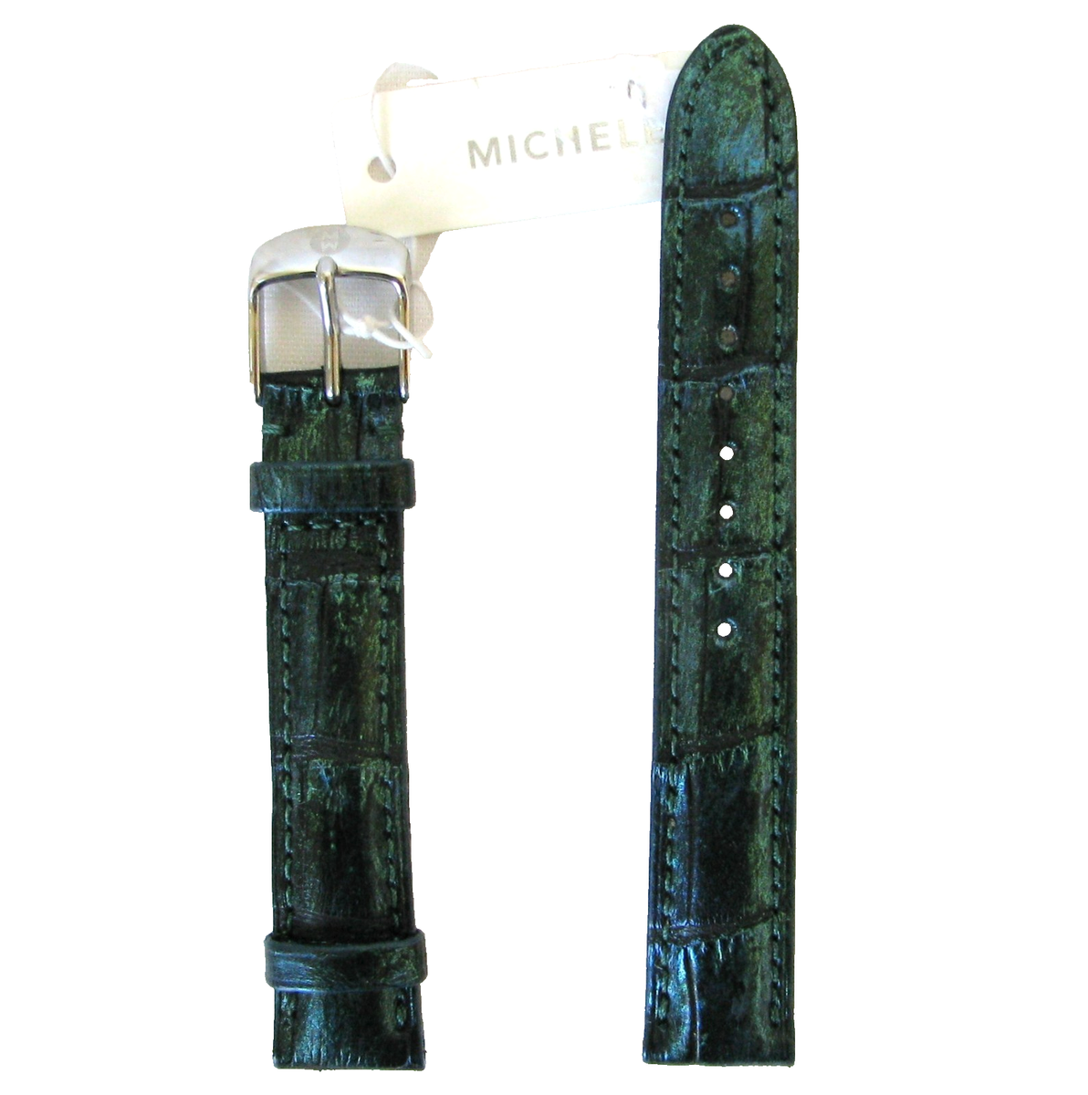 michele 16mm alligator strap Michele 16MM Garnet Alligator Watch Strap – Bailey main image 3