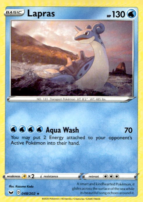 SWSH01: Sword & Shield Base Set #048/202 Lapras