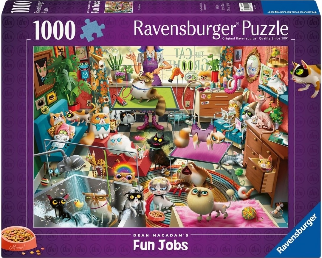 Ravensburger Fun Jobs The Cat Groomer Jigsaw Puzzle (1000 Pieces)