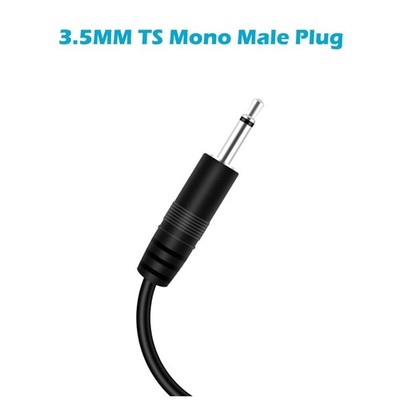 3.5mm Speaker Wire Connector, 2-Pack 6FT TS Mono Male Jack