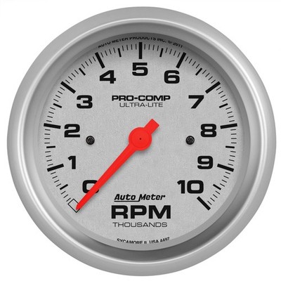 Autometer 4497 Gauge Tachometer 3 3/8'' 10K Rpm In-Dash Ultra-Lite