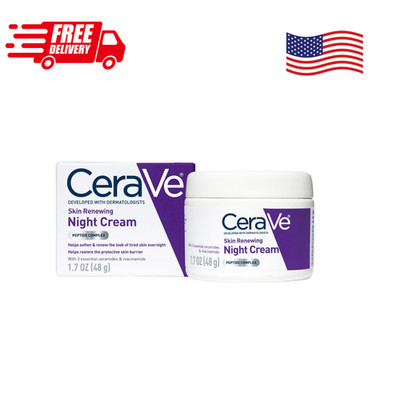 CeraVe Skin Renewing Night Cream 1.7oz Face Moisturizer Peptides HA