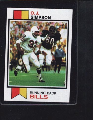 1973 Topps O J Simpson 500 Football Card For Sale Online Ebay