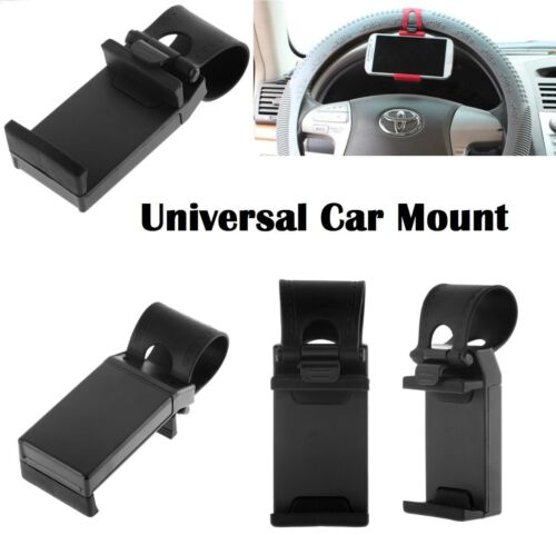 Universal Car Mount Bracket Steering Wheel Cradle Holder for iPhone Samsung HTC - Picture 1 of 5