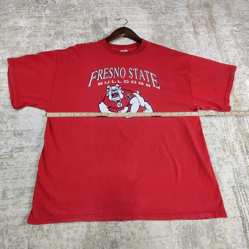 Vintage Fresno State Bulldogs T-Shirt Mens XL Red Logo Graphic Short Sleeve Tee - Picture 10 of 11