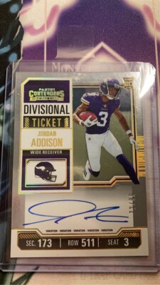 2023 Panini Contenders - Rookie Ticket RPS #120 Jordan Addison (AU, RC) 72/99