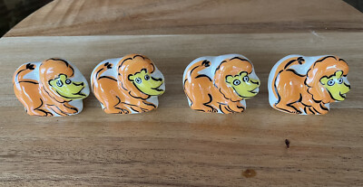 MONKEY Porcelain Drawer Knobs- Lot Of 4 for Baby Nursery or Toddler , Screws Inc