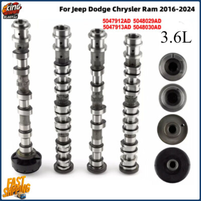 4PCS 3.6L Right+Left Intake & Exhaust Camshaft For Jeep 16-24 Dodge Chrysler Ram