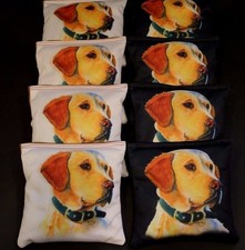 DOG LOVERS GOLDEN LABRADOR RETRIEVER 8 ACA Regulation Cornhole Bean Bags B163
