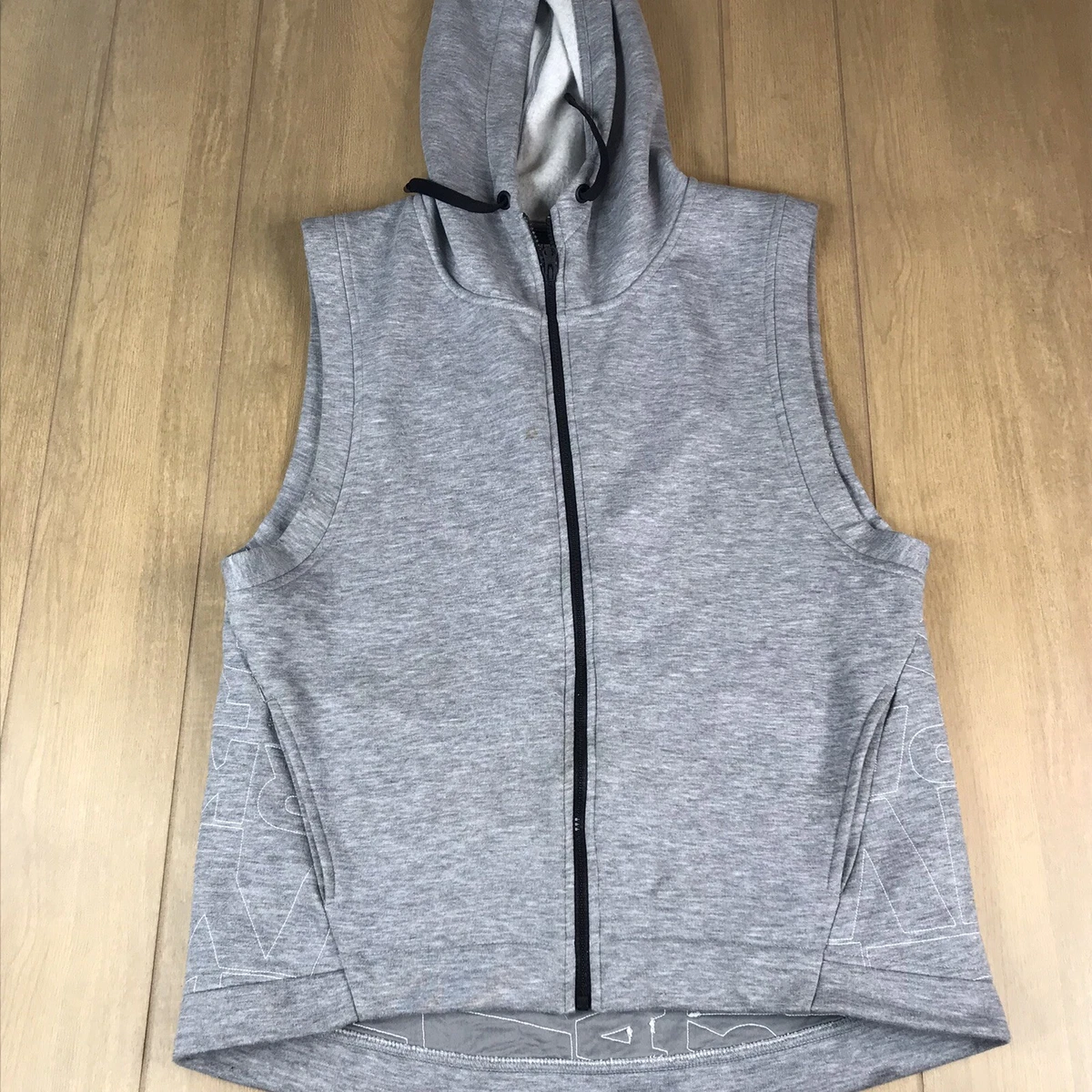Ivy Park x Adidas Sleeveless Hoodie Womens Medium Gray Textured Logo  Activewear | eBay