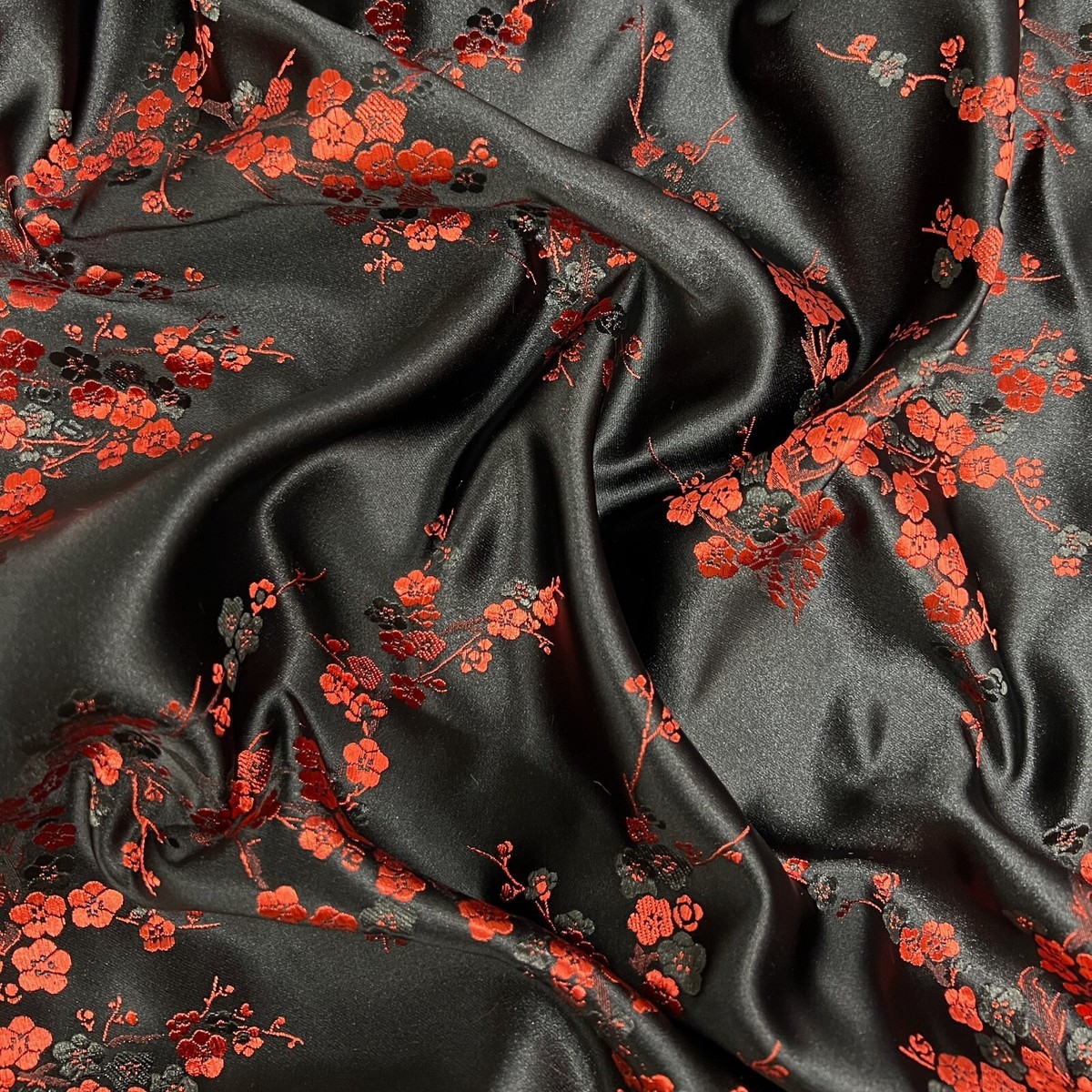9 Colors Kori Plum Blossom Floral Brocade Chinese Satin Fabric | eBay