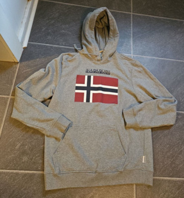 NAPAPIJRI MEN'S BELLYN FLAG NORWAY HOODIE SZ XL