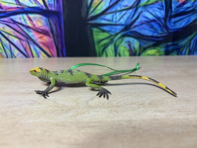 Iguana Lizard Reptile Christmas Ornaments Upcycled