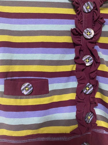 Matilda Jane Paint By Numbers Plum Kitten Cardigan Shirt Size 6 - Picture 4 of 5