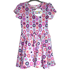 NEW Dot Dot Smile Multi Target Pink Cap Sleeve Dress 12-24M