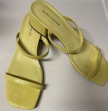 Marc Fisher Sandals Women’s Size 9.5 Yellow Slip Ons Great Condition