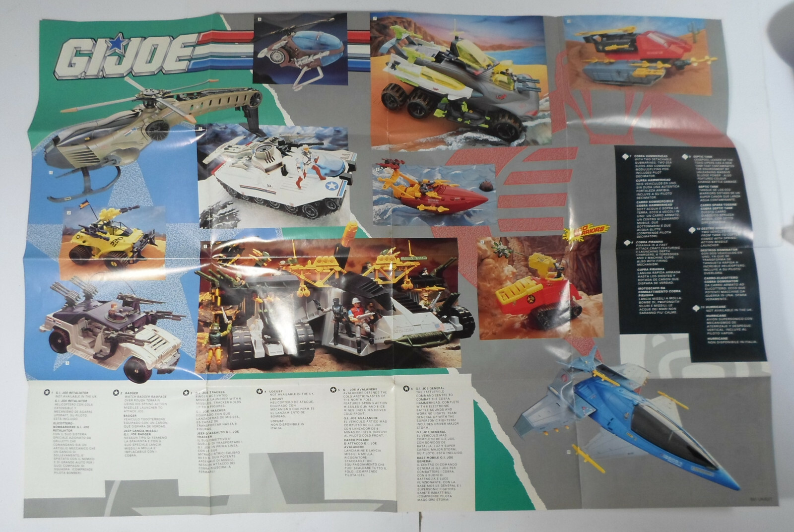 HASBRO VTG GI JOE 1990 1991 EUROPEAN TOY CATALOG DOUBLE SIDE BOOKLET  CHECK-LIST | eBay