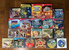 Lot of 21 vintage Computer Games PC Mystery Nancy Drew Pop Cap Mystery Adventure