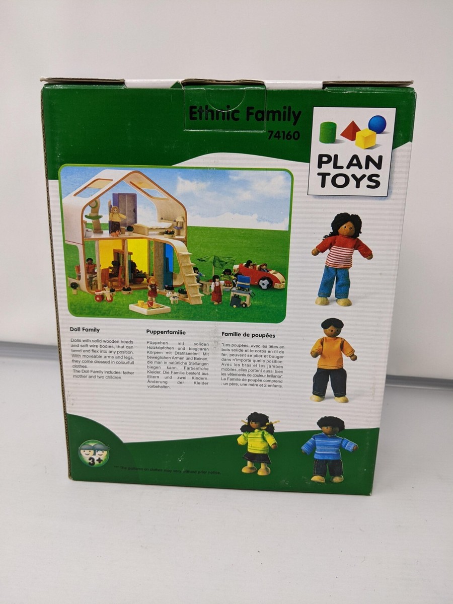 New Plan Toys Wooden Ethnic Family 74160 Poseable Doll Family | eBay