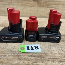 Lot Of 3 Milwaukee M12 Lithium Battery / FOR PARTS ONLY  (i18)