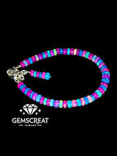 925 Sterling Silver Natural Ethiopian Opal Gemstone Beads 7.5