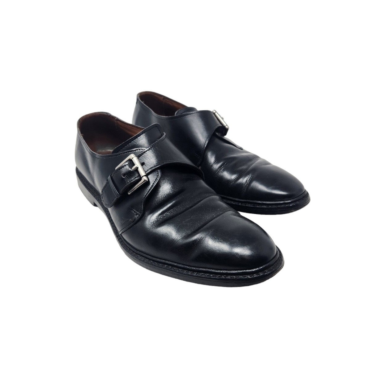 Allen Edmonds Mens Warwick Single Monk Strap Size 10 Black  display picture 1