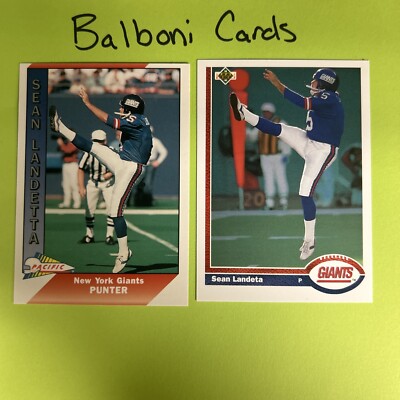 Sean Landeta 2 Card Error Variation Lot 91 UD 92 Hologram 91 Pacific Spell Err