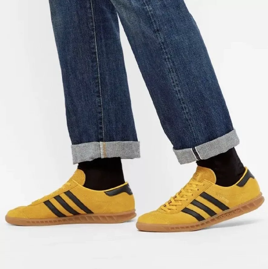 Adidas Hamburg ++++ RARE++++ 12 YELLOW SUEDE / BLACK STRIPE spezial samba |