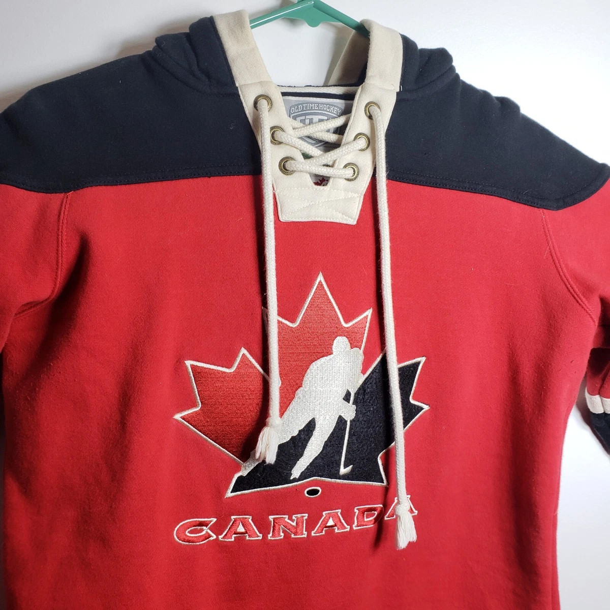 Team Canada Lace Up Hoodie Womens Medium Old Time Hockey Causeway