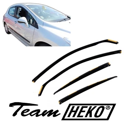 HEKO Deflecteurs D'Air / De Vent Pour Peugeot 308 2007-2013 5-Portes 4-Pcs