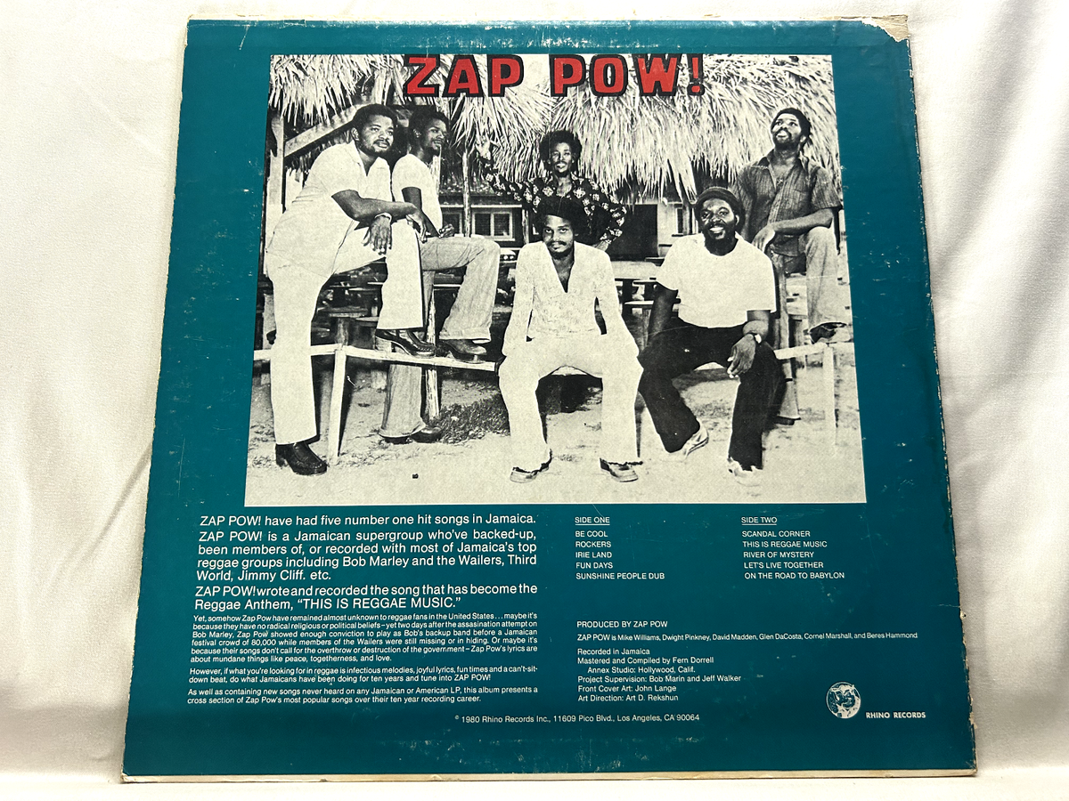 Zap Pow Regga Rules! 1980 LP, RNLP 015 Rhino Records Tested