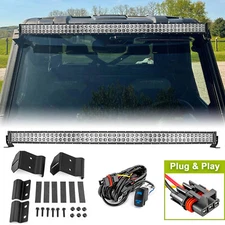 Roof 52" LED Light Bar Brackets Wire For Polaris Ranger XP 1000/SP 570 2018-UP