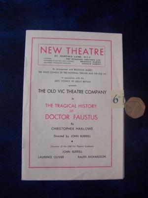 Theaterprogramm - Doktor Faustus - Neues Theater St. Martinsgasse 1948