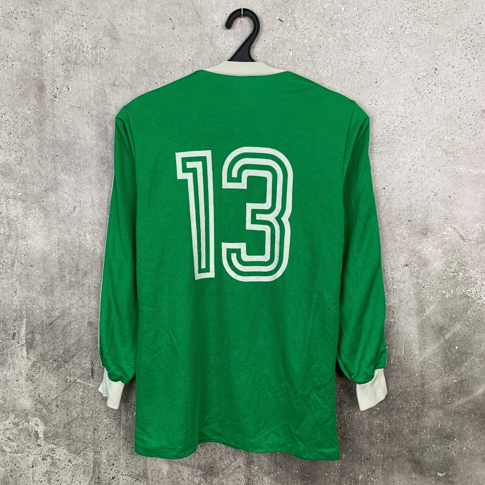 VINTAGE ADIDAS 1980 WEST GERMANY FOOTBALL SHIRT #13 GREEN TEMPLATE JERSEY SIZE M