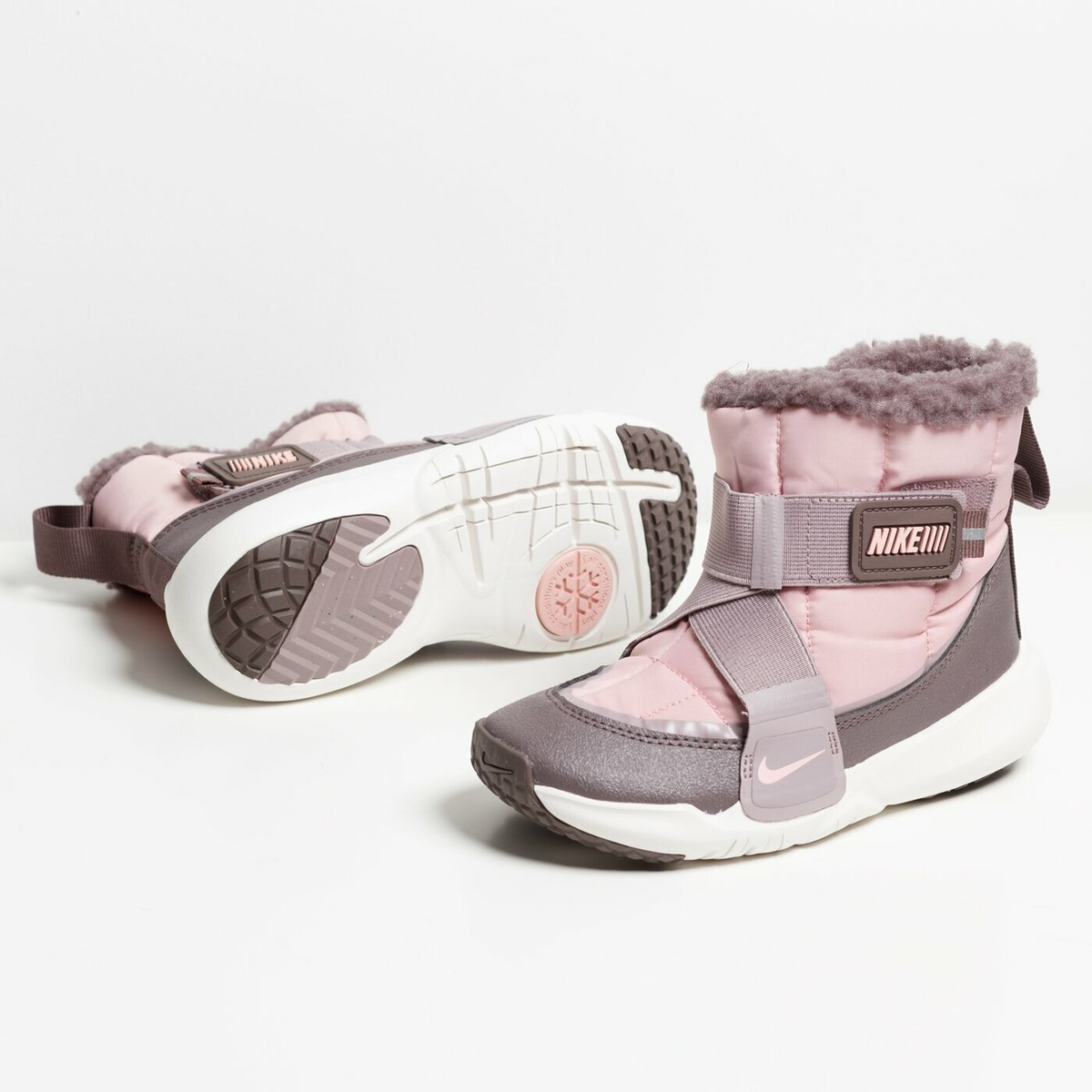 NEW Nike Kids Flex Advance Booties Boots Size 3Y DD0303-600 Pink