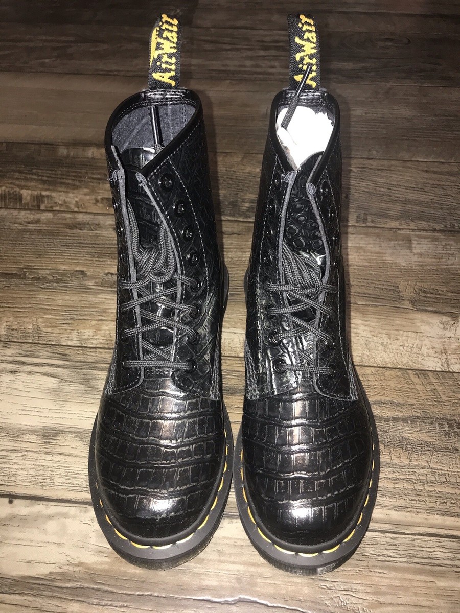Dr Martens 1460 Wild Croc Embossed Leather Boots Women's US