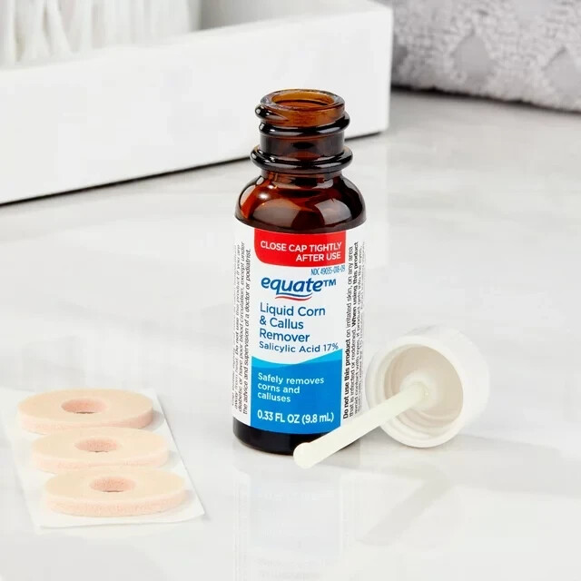 Equate Liquid Corn & Callus Remover Salicylic Acid Cushions Foot Feet