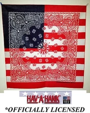 USA MADE US FLAG PAISLEY American Bandana BANDANA Face Mask Neck SCARF Head WraP