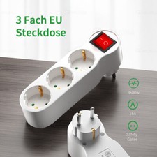 Mehrfachstecker Steckdose Adapter Steckdosenl...